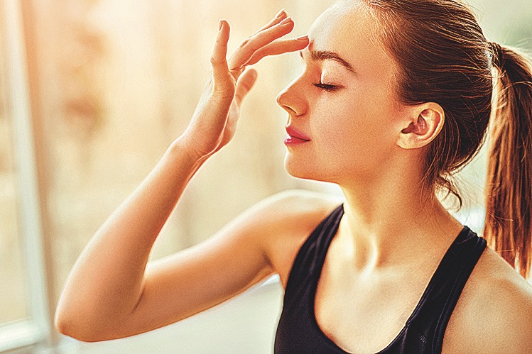 Masáž tzv. třetího oka vás též zbaví napětí.