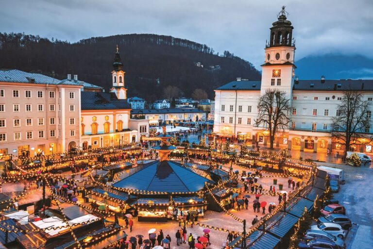 Výhodou salzburských trhů je to, že jsou otevřené až do Nového roku.