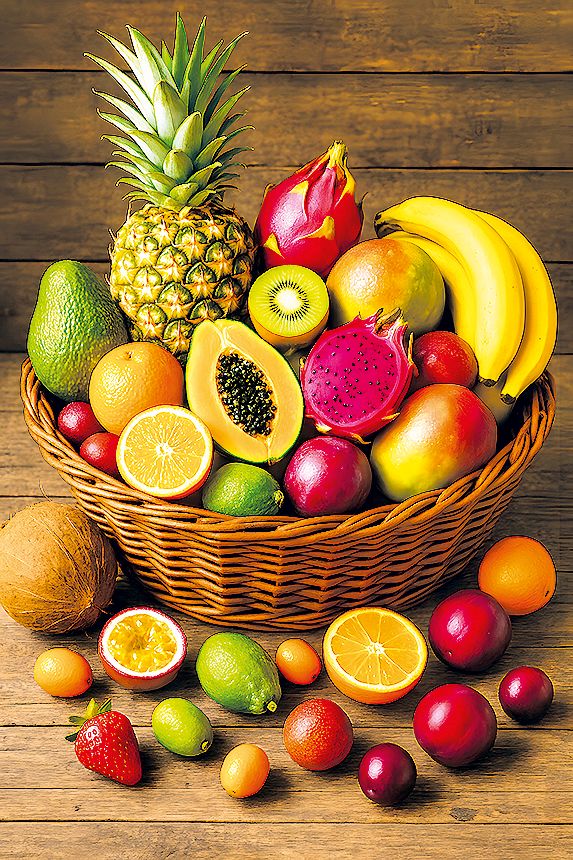 I v zimě je k dispozici bohatá nabídka různého ovoce.