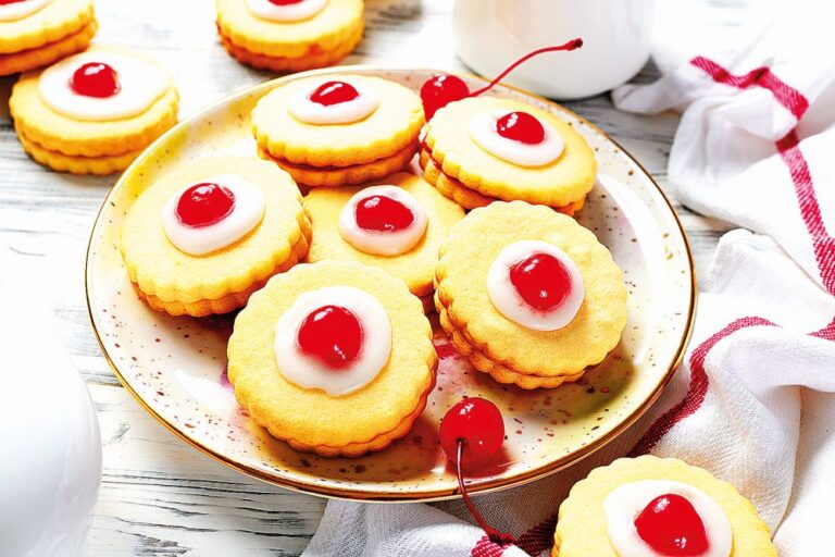 Plněné sušenky s polevou