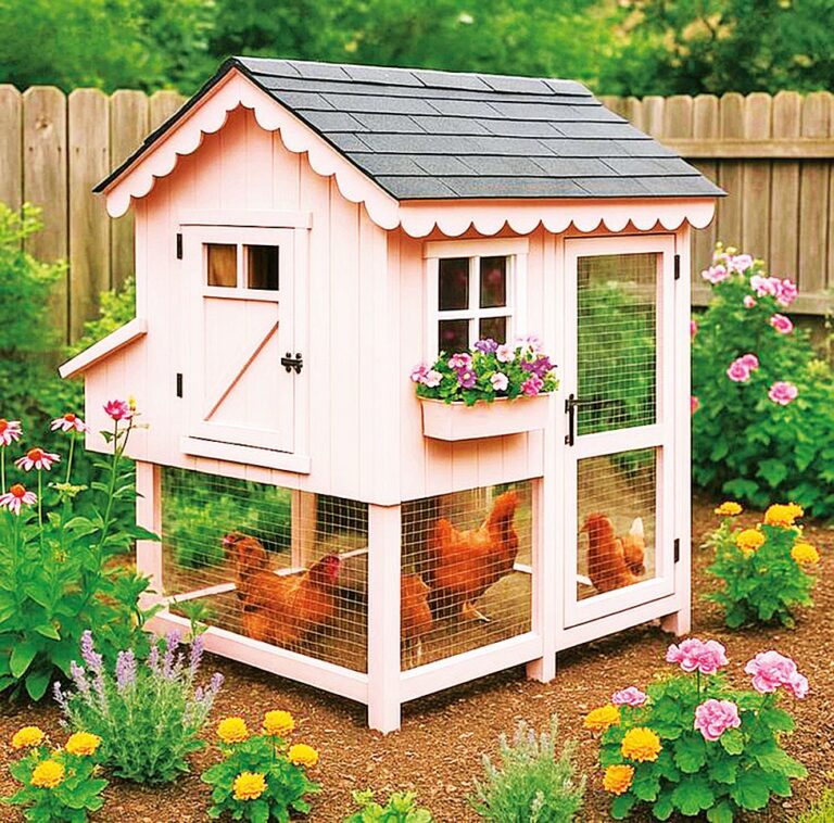 Takový kurník se může stát dominantou celé zahrady.